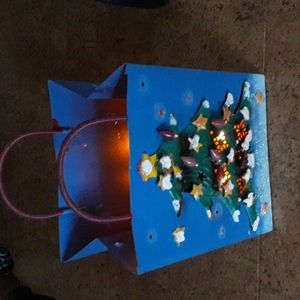 Metal Candle Luminary, Bag Style.